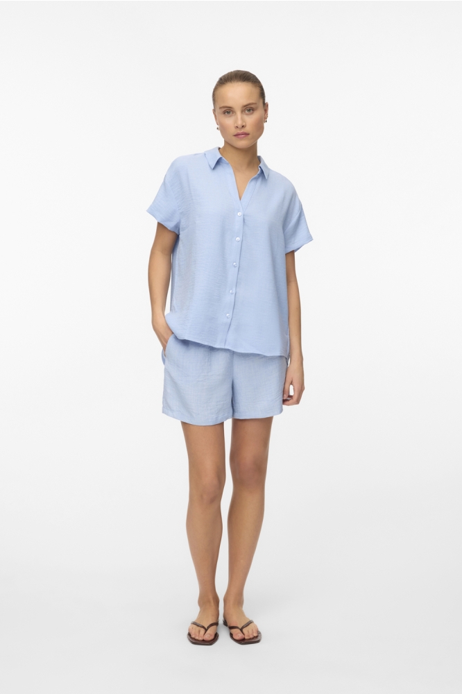 VMMELANEY QUEENY SS SHIRT WVN GA 10325866 Chambray Blue/Melange